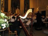 2004 Tripel-Feestconcert. 15 jaar koor Marcato. Koorbegeleiding met Harp, Cello en Fluit